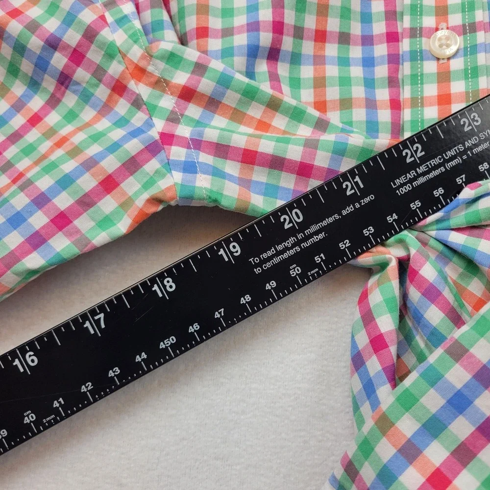 Vineyard Vines Kids Whale Shirt Long Sleeve Plaid Button Up Size L‎ (16-18)